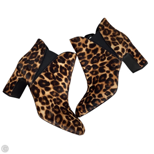 Boots Ankle Heels By White House Black Market In Animal Print, Size: 8.5