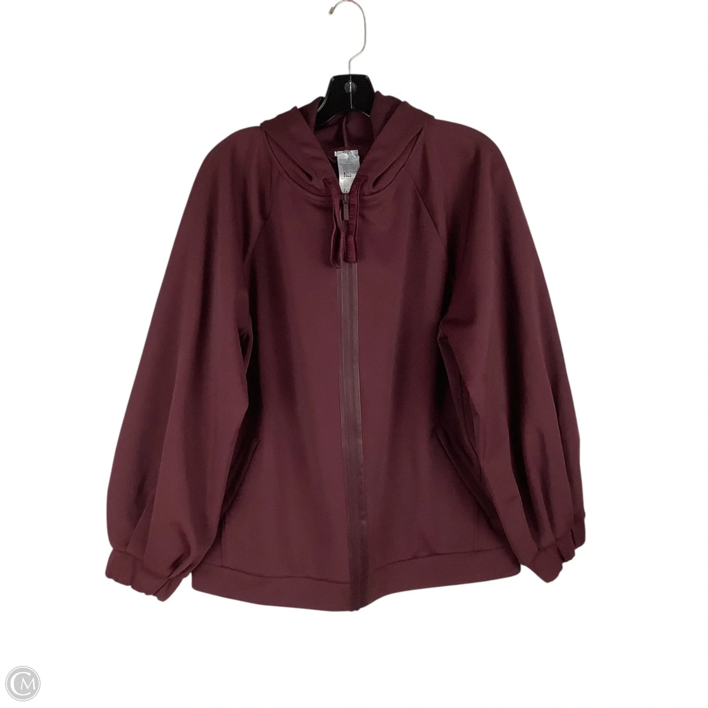 Athletic Jacket By Cmc In Maroon, Size: M