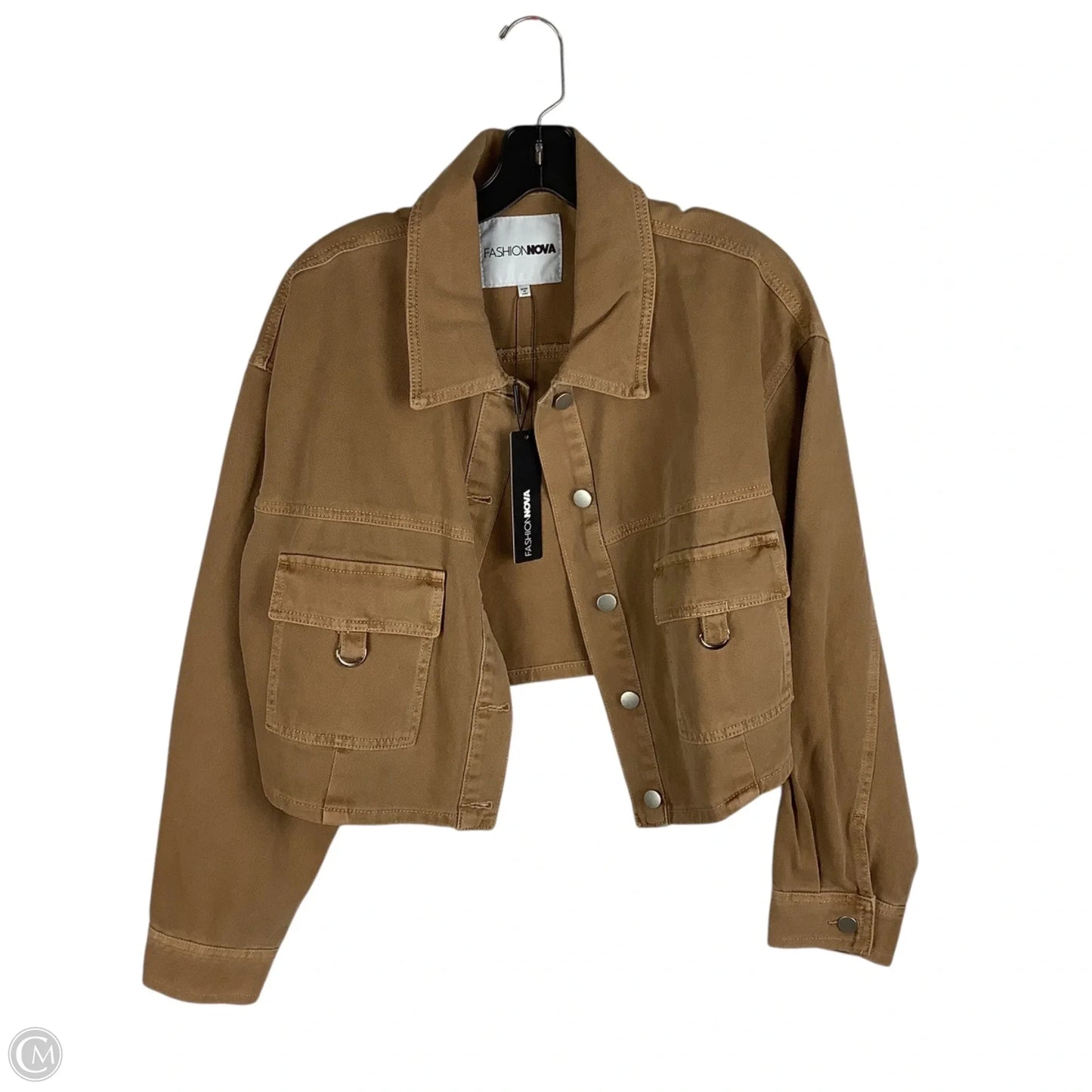 Jacket Denim By Fashion Nova In Brown, Size: 1x