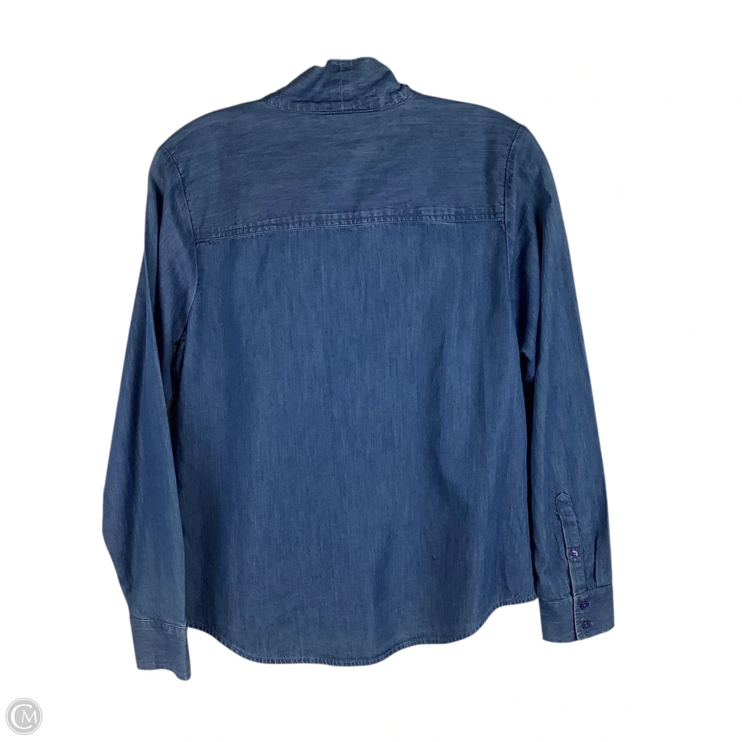 Top Long Sleeve By Crown And Ivy In Blue Denim, Size: S