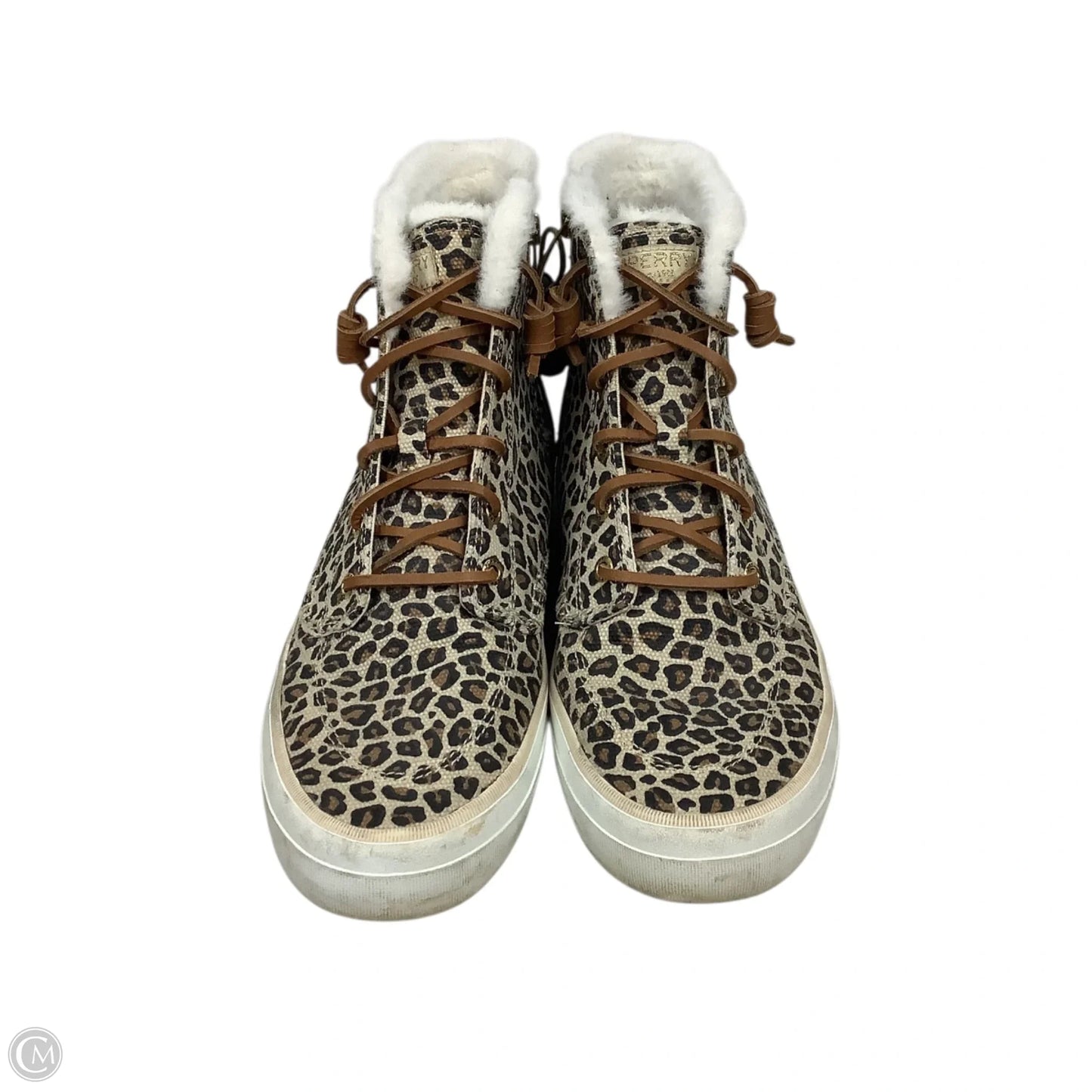 Boots Ankle Flats By Sperry In Animal Print, Size: 9.5