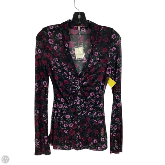 Top Long Sleeve By Free People In Purple, Size: Xs