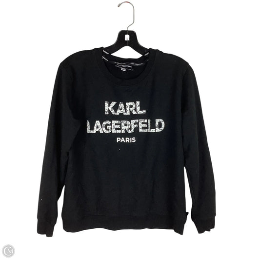 Sweatshirt Designer By Karl Lagerfeld In Black, Size: S