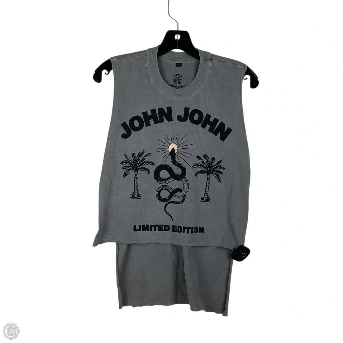 Top Sleeveless By Cmc In Grey, Size: S