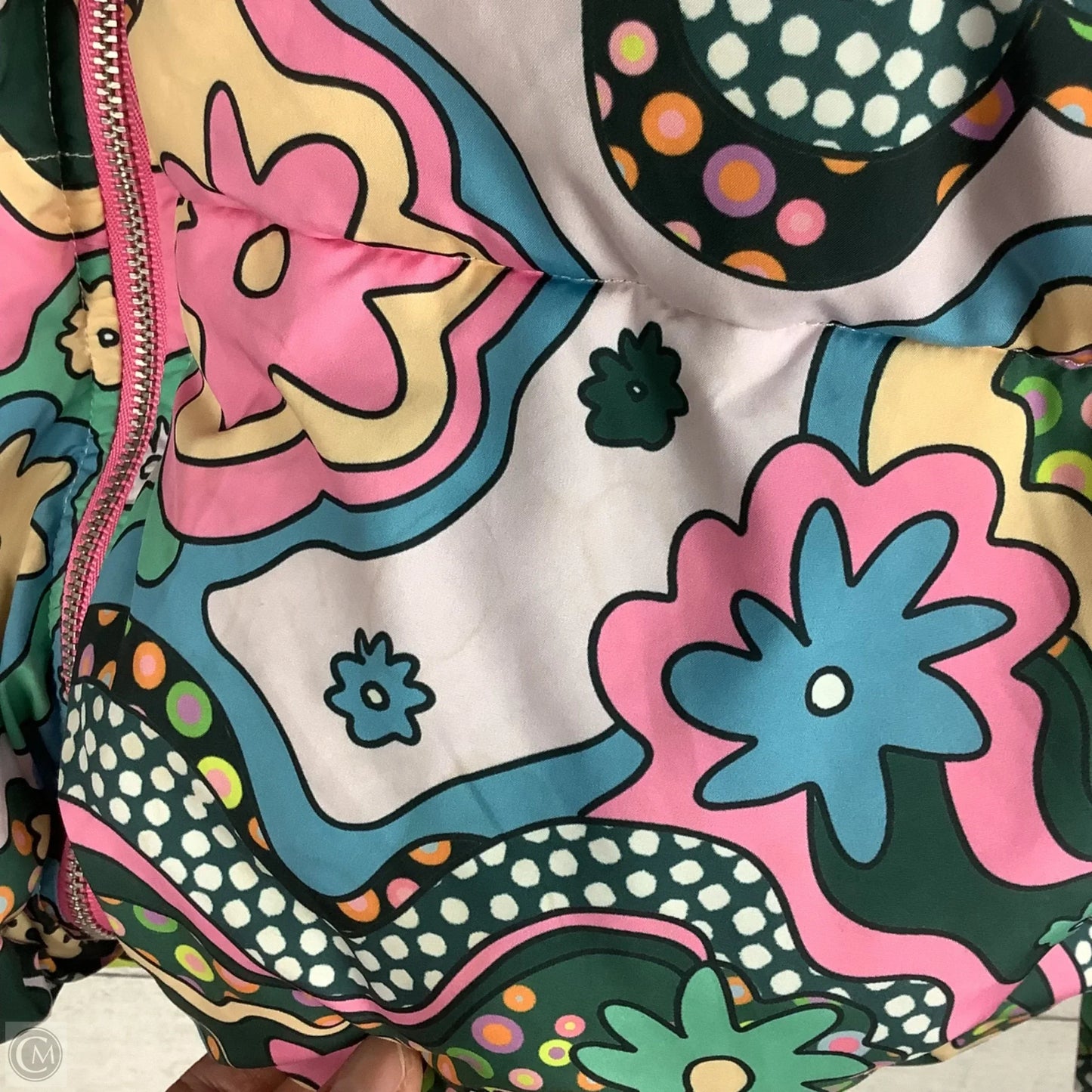 Coat Puffer & Quilted By Cmc In Multi-colored, Size: M (AS IS)