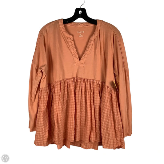Top Long Sleeve By Pilcro In Orange, Size: Xs