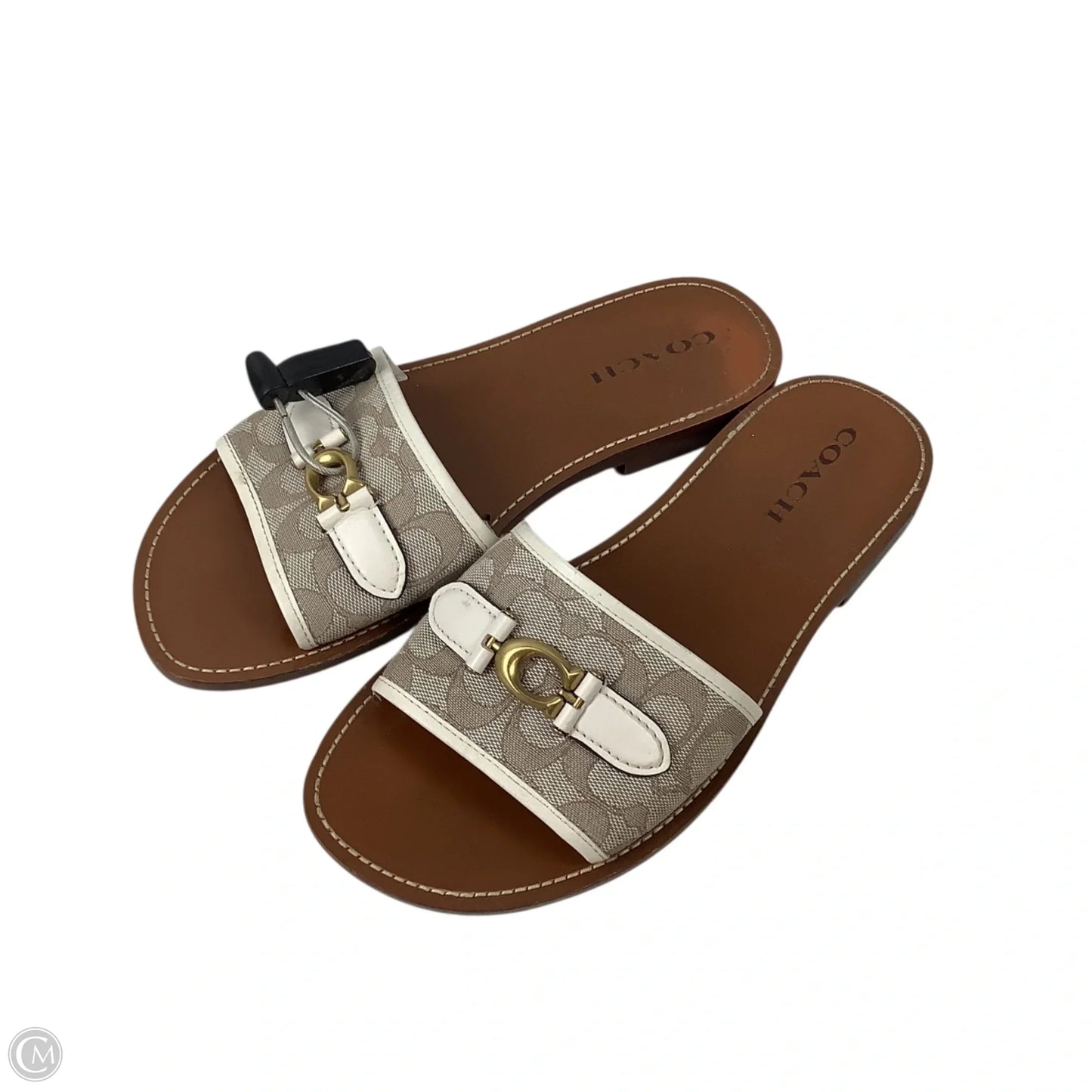 Sandals Designer By Coach In Cream, Size: 9.5