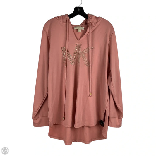 Sweatshirt Hoodie By Michael By Michael Kors In Pink, Size: 1x