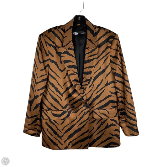 Blazer By Zara In Animal Print, Size: S