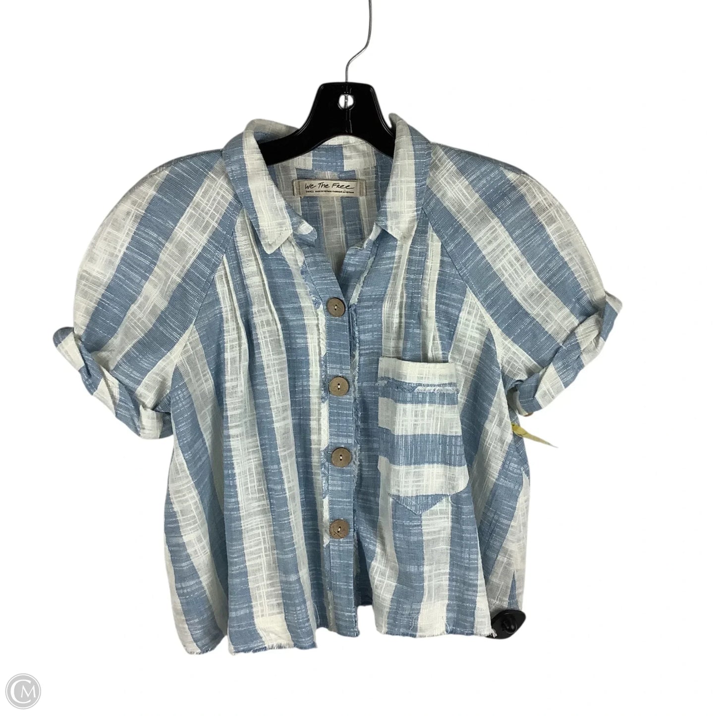 Top Short Sleeve By We The Free In Striped Pattern, Size: S