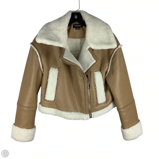 Jacket Faux Fur & Sherpa By Clothes Mentor In Tan, Size: S