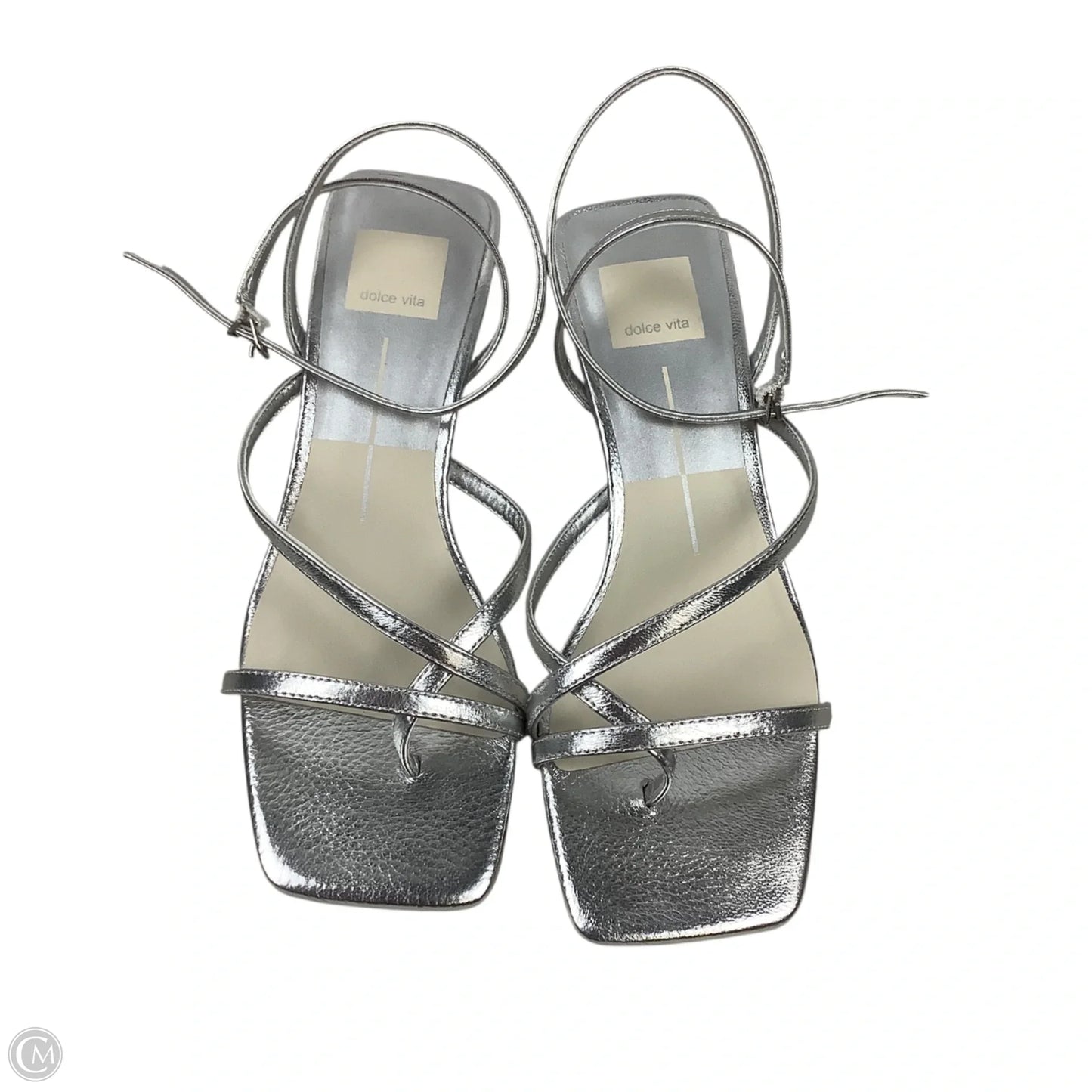 Shoes Heels Kitten By Dolce Vita In Silver, Size: 7.5