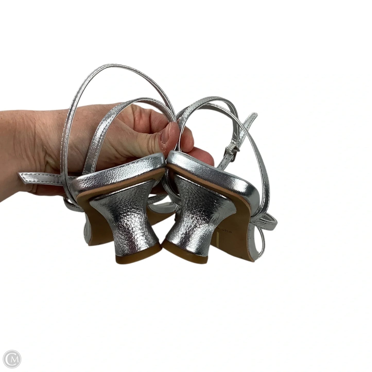 Shoes Heels Kitten By Dolce Vita In Silver, Size: 7.5