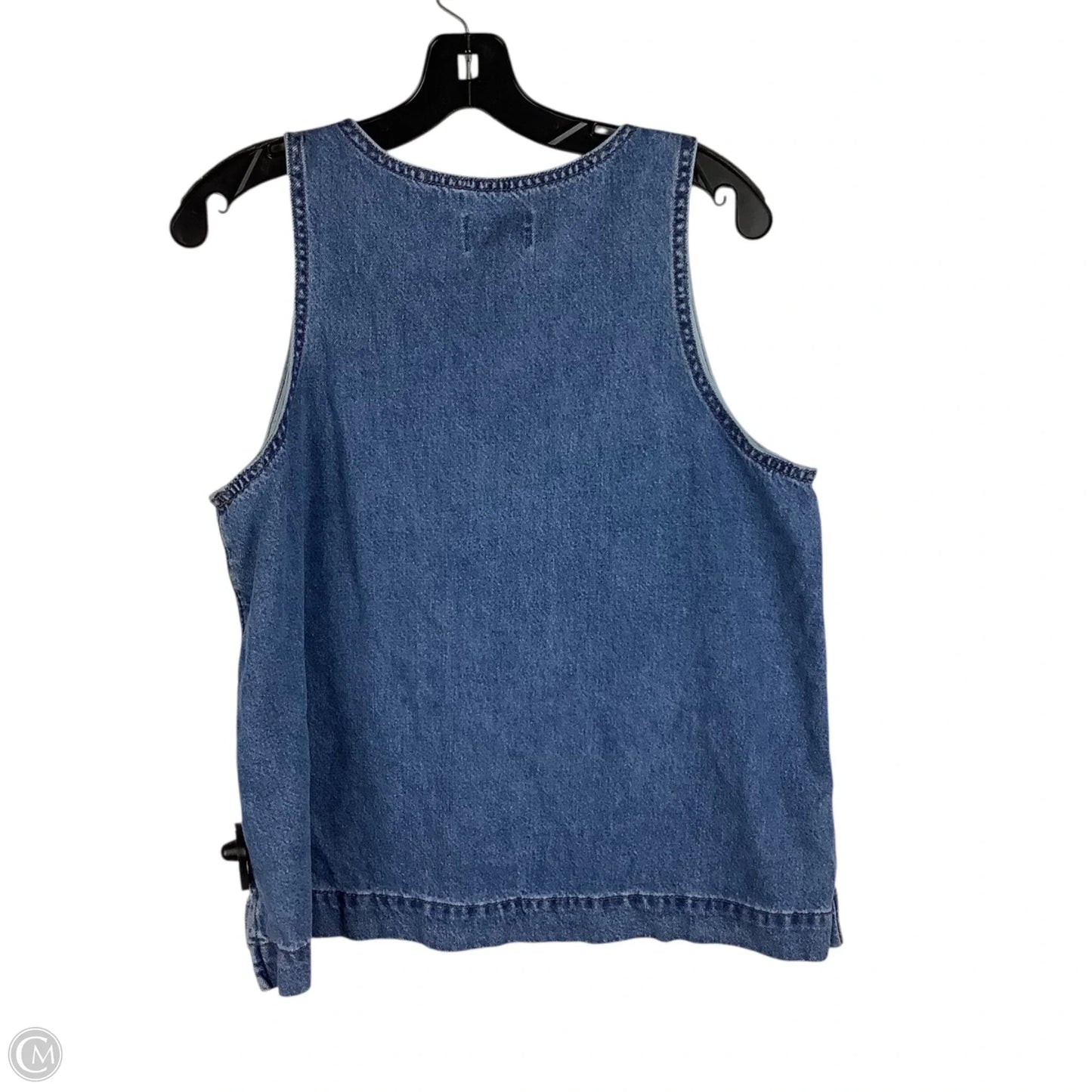 Top Sleeveless By Universal Thread In Blue Denim, Size: S