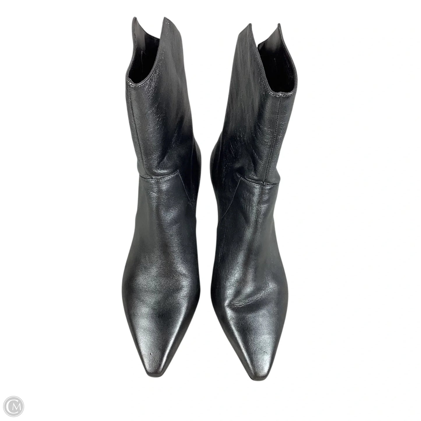 Boots Mid-calf Heels By Vince Camuto In Silver, Size: 9.5