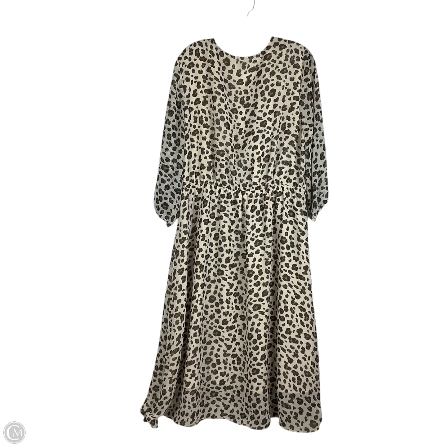 Dress Party Midi By Loft In Animal Print, Size: Xl
