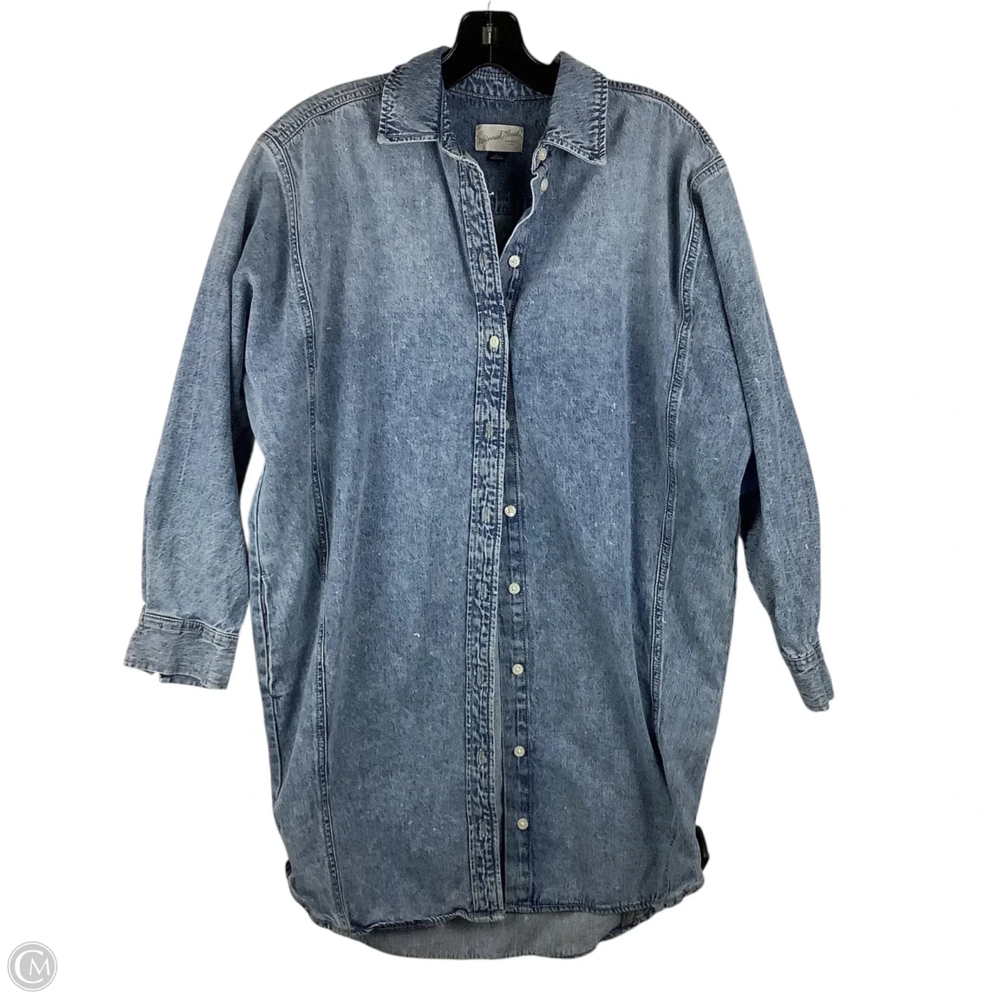 Dress Casual Midi By Universal Thread In Blue Denim, Size: Xs