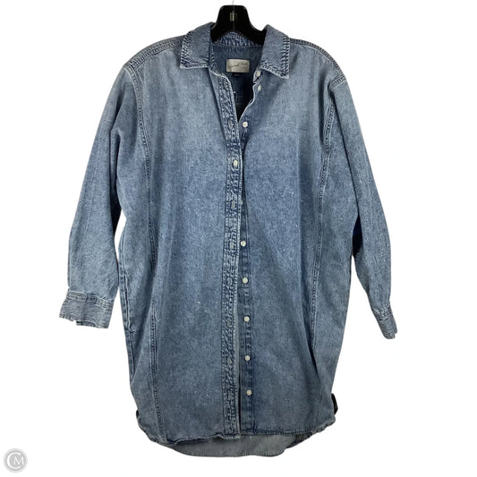 Dress Casual Midi By Universal Thread In Blue Denim, Size: Xs