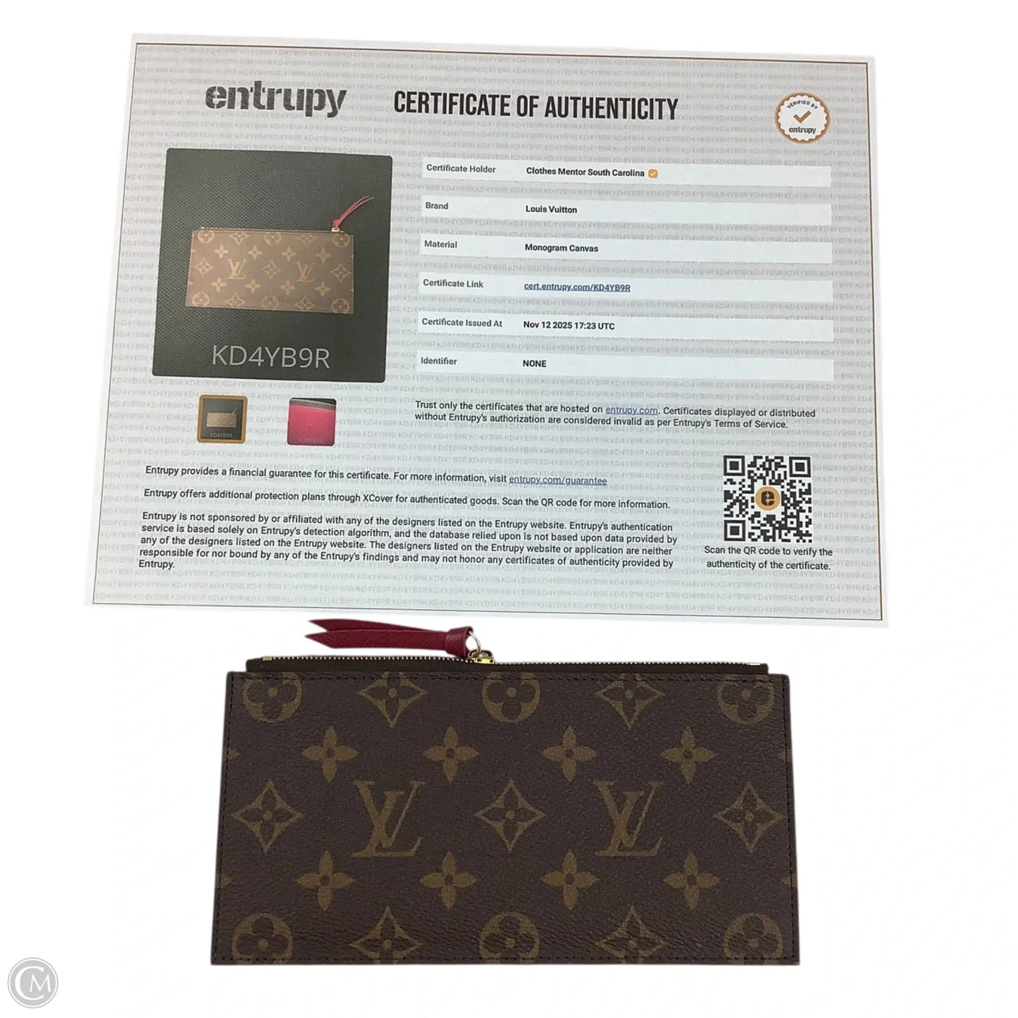 Wallet Luxury Designer By Louis Vuitton, Size: Small