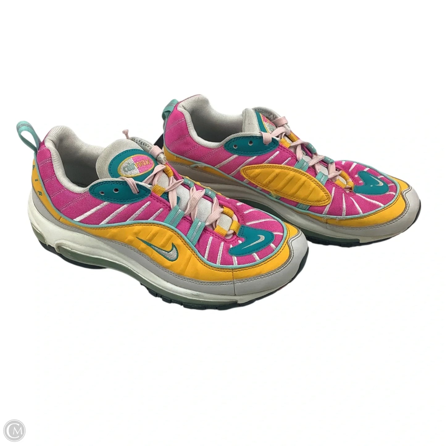 Shoes Athletic By Nike In Pink & Yellow, Size: 8