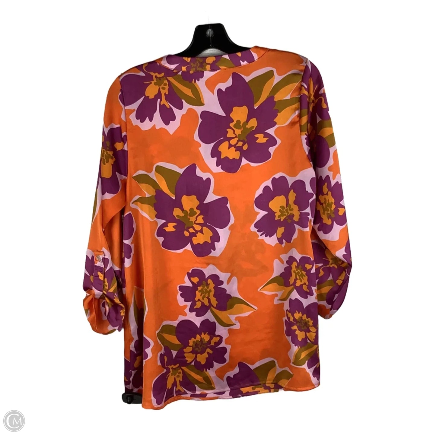 Top Long Sleeve By Jodifl In Orange & Purple, Size: S