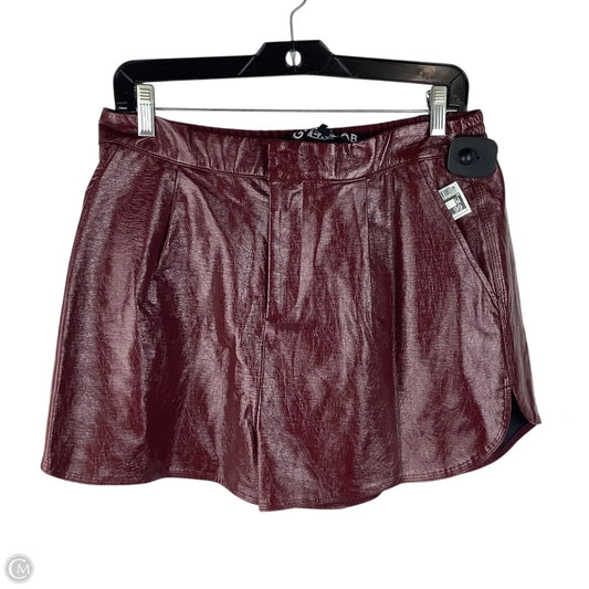 Shorts By Grey Lab In Maroon, Size: L