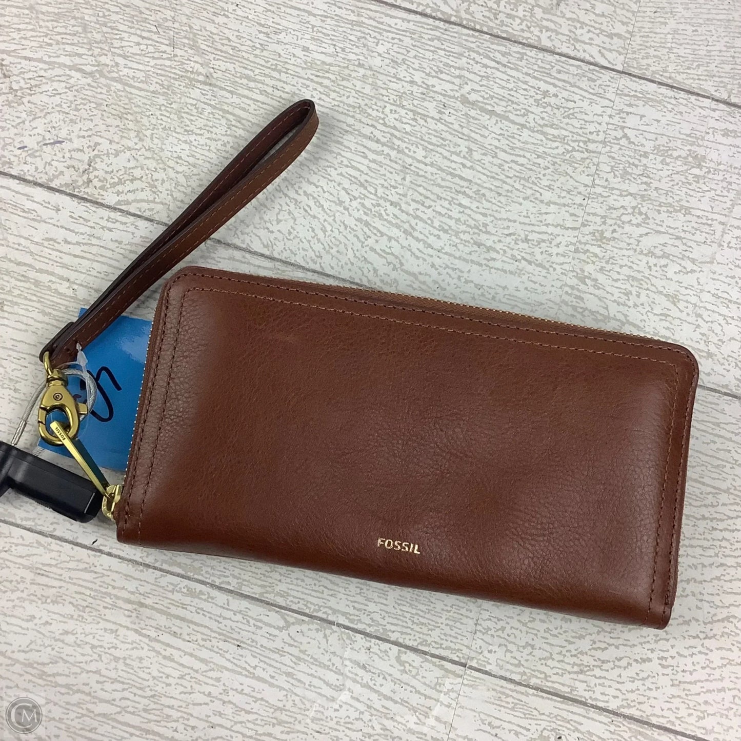 Wallet Leather By Fossil, Size: Large