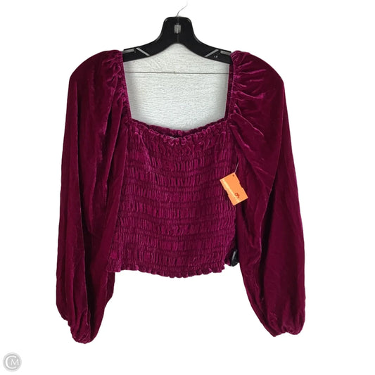 Top Long Sleeve By Anthropologie In Purple, Size: S