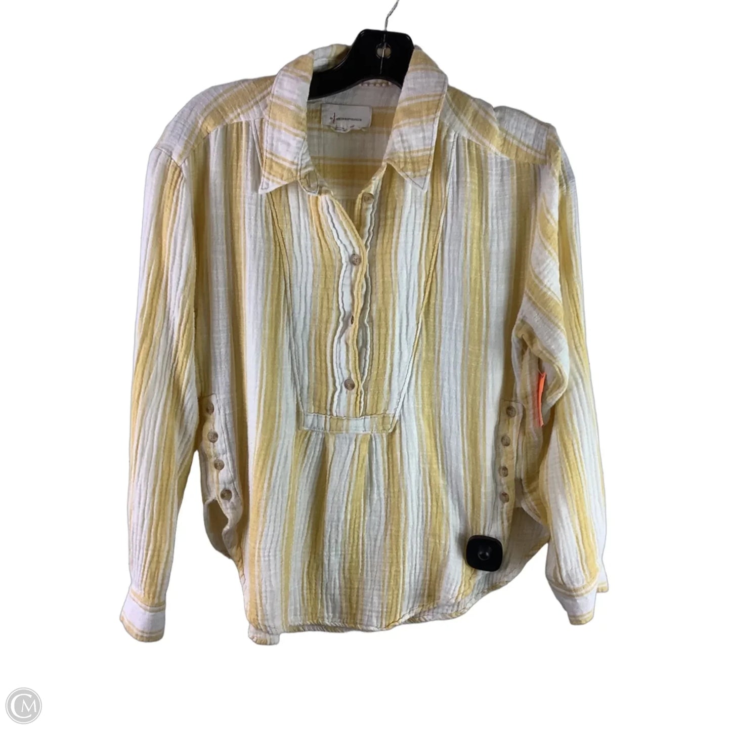 Top Long Sleeve By Anthropologie In Yellow, Size: S