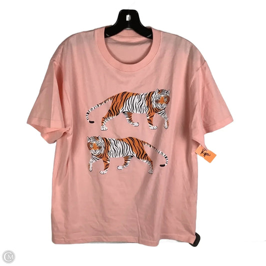 Top Short Sleeve Basic By Clothes Mentor In Pink, Size: Est. Xl