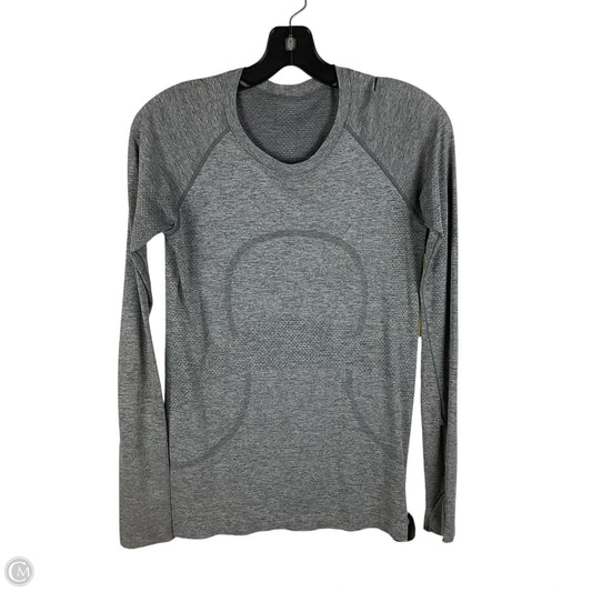 Athletic Top Long Sleeve Crewneck By Lululemon In Grey, Size: 6
