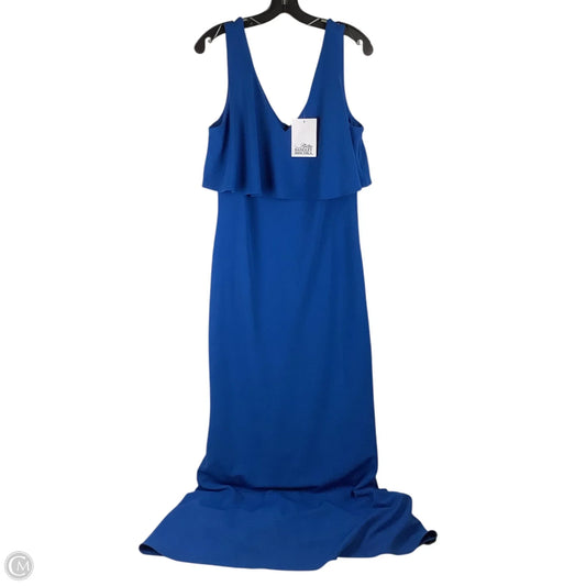 Dress Party Long By Badgley Mischka In Blue, Size: 10