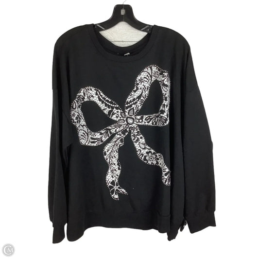 Top Long Sleeve By Cato In Black, Size: 2x (22/24)