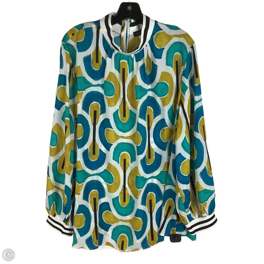 Top Long Sleeve By Ashley Stewart In White & Yellow, Size: 1x (18/20)