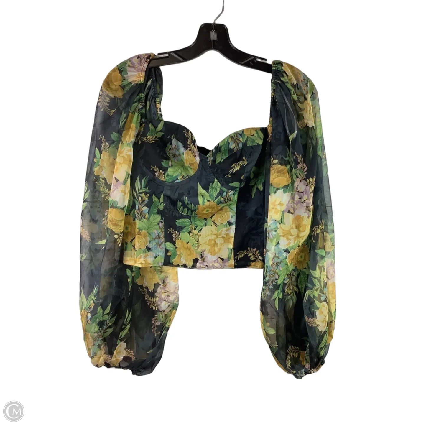 Top Long Sleeve By Lulus In Floral Print, Size: M