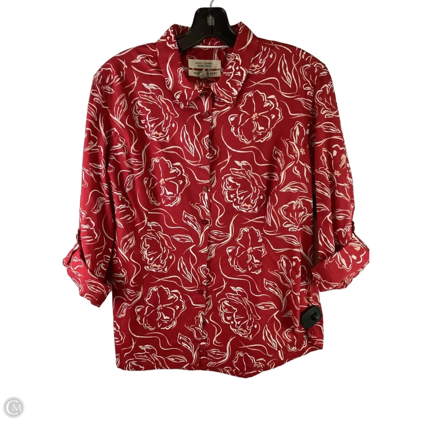 Top Short Sleeve By Cmc In Red, Size: 8
