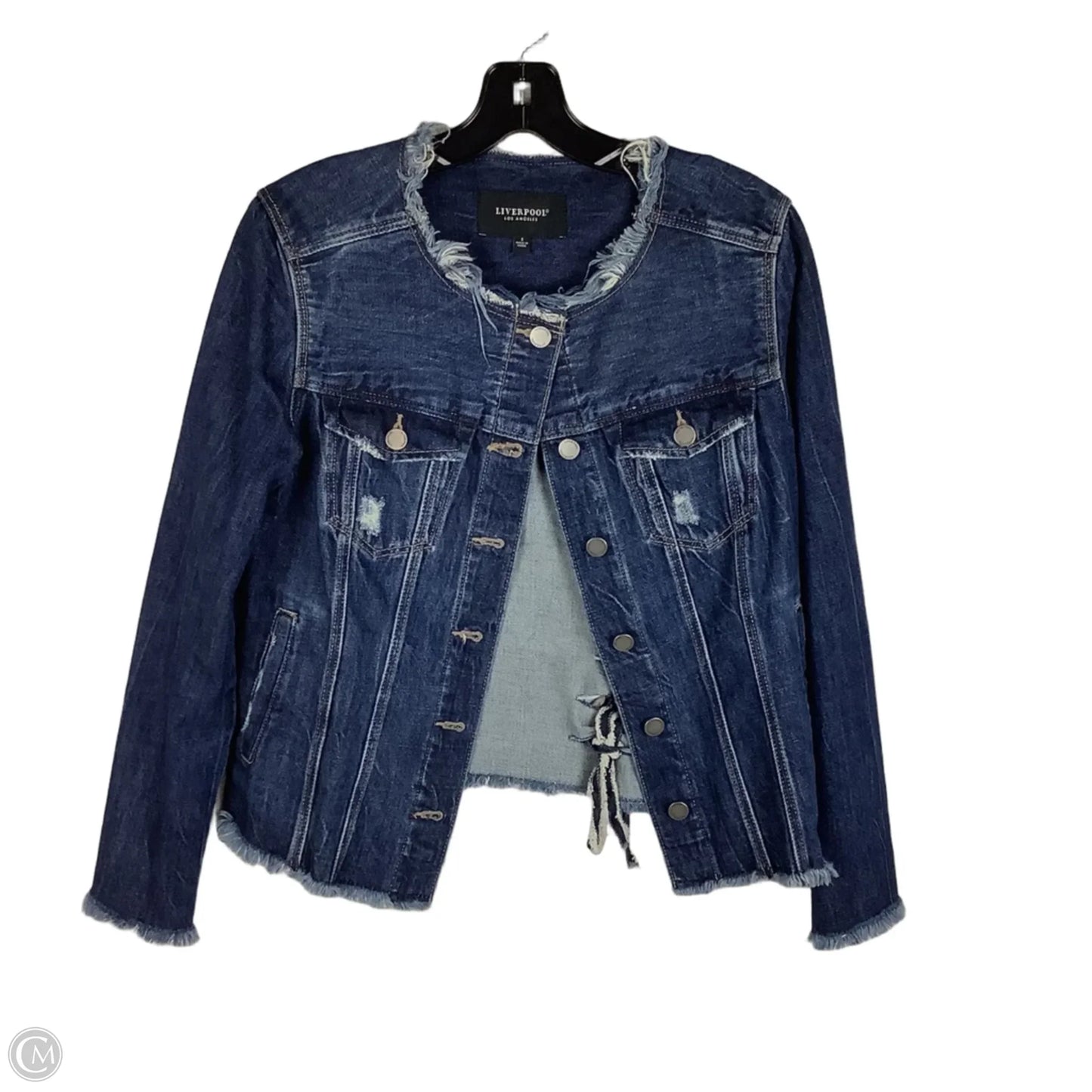 Jacket Denim By Liverpool In Blue Denim, Size: S