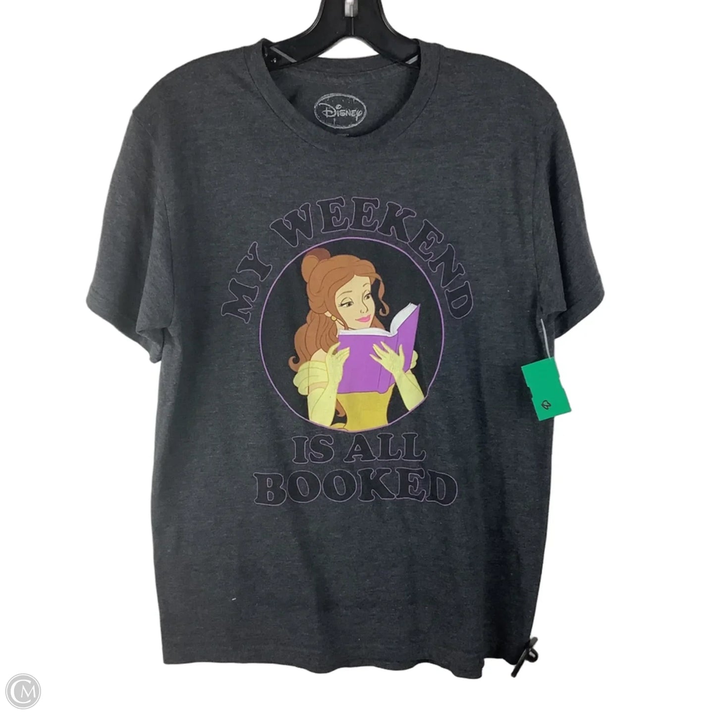 Top Short Sleeve Basic By Disney In Grey, Size: M