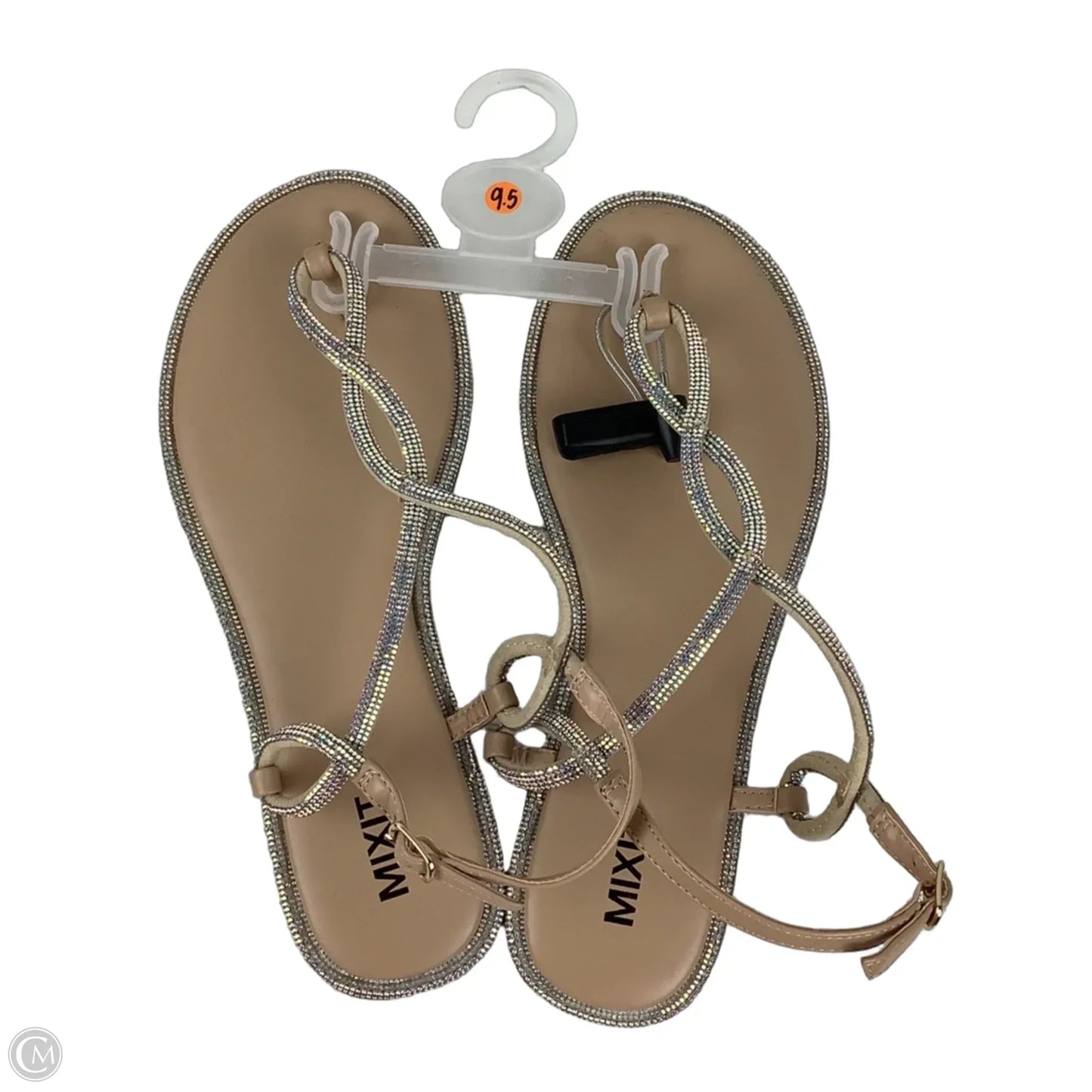 Sandals Flip Flops By Mix It In Tan, Size: 9.5