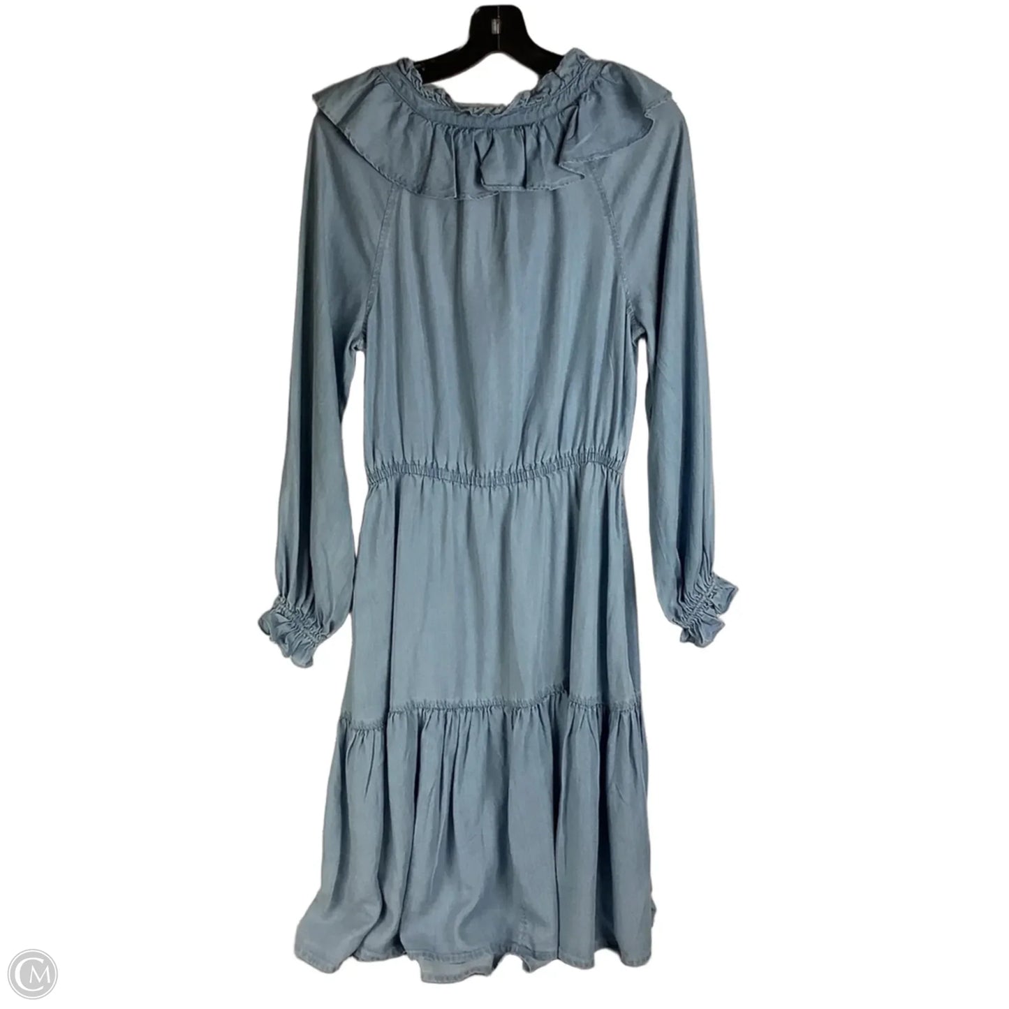 Dress Casual Midi By Lauren By Ralph Lauren In Blue Denim, Size: 2