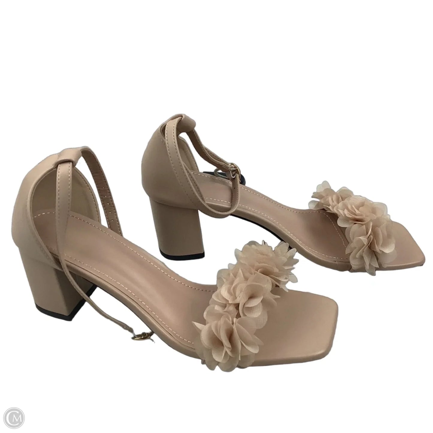 Shoes Heels Block By Clothes Mentor In Tan, Size: 10.5