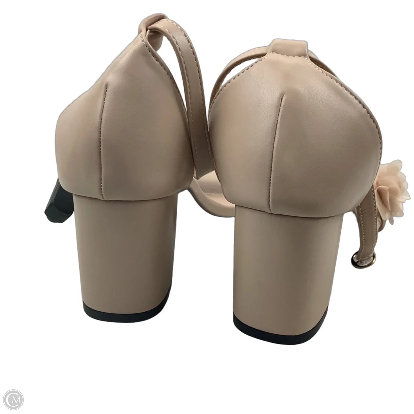 Shoes Heels Block By Clothes Mentor In Tan, Size: 10.5