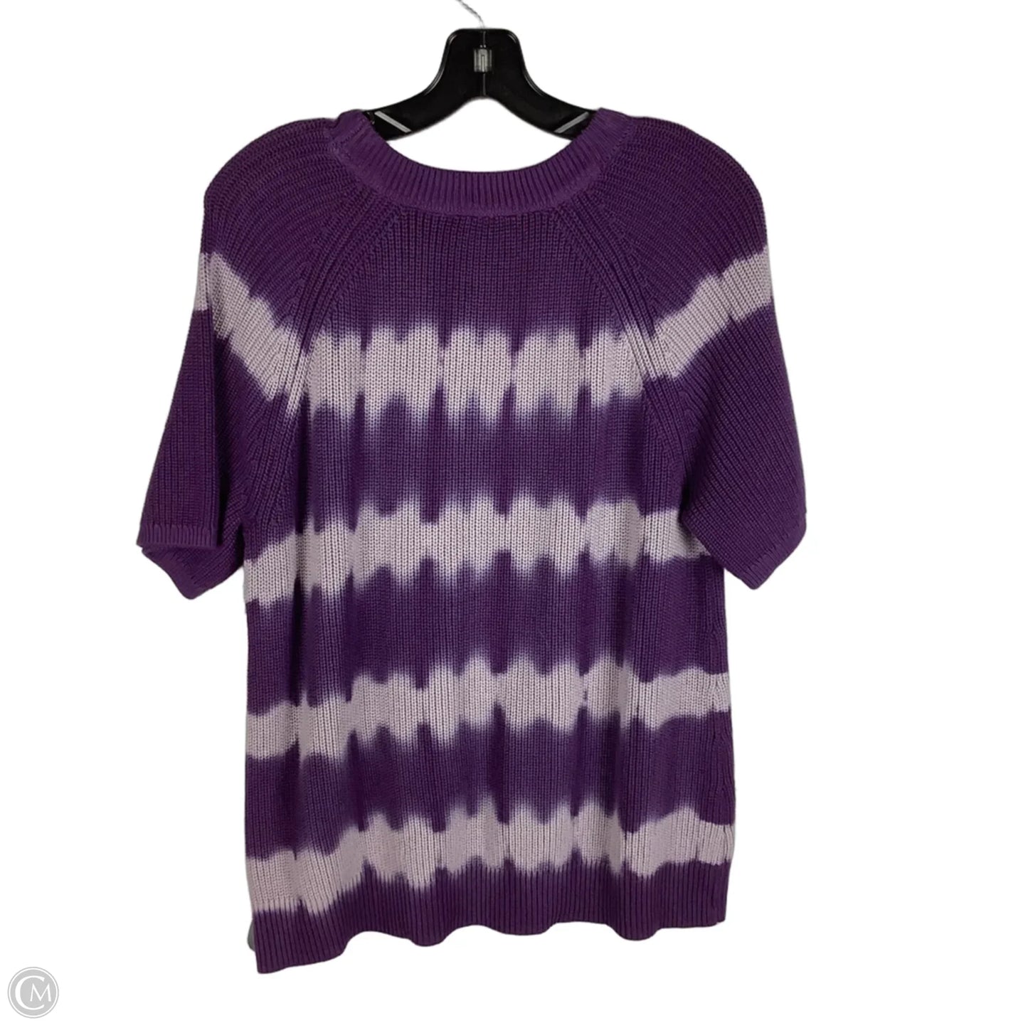 Sweater Short Sleeve By Logo In Purple, Size: M