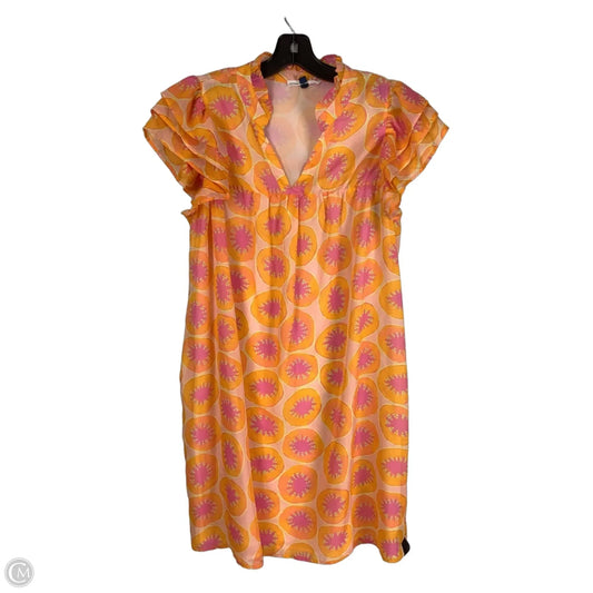 Dress Party Short By Michelle Mcdowell In Orange & Pink, Size: M