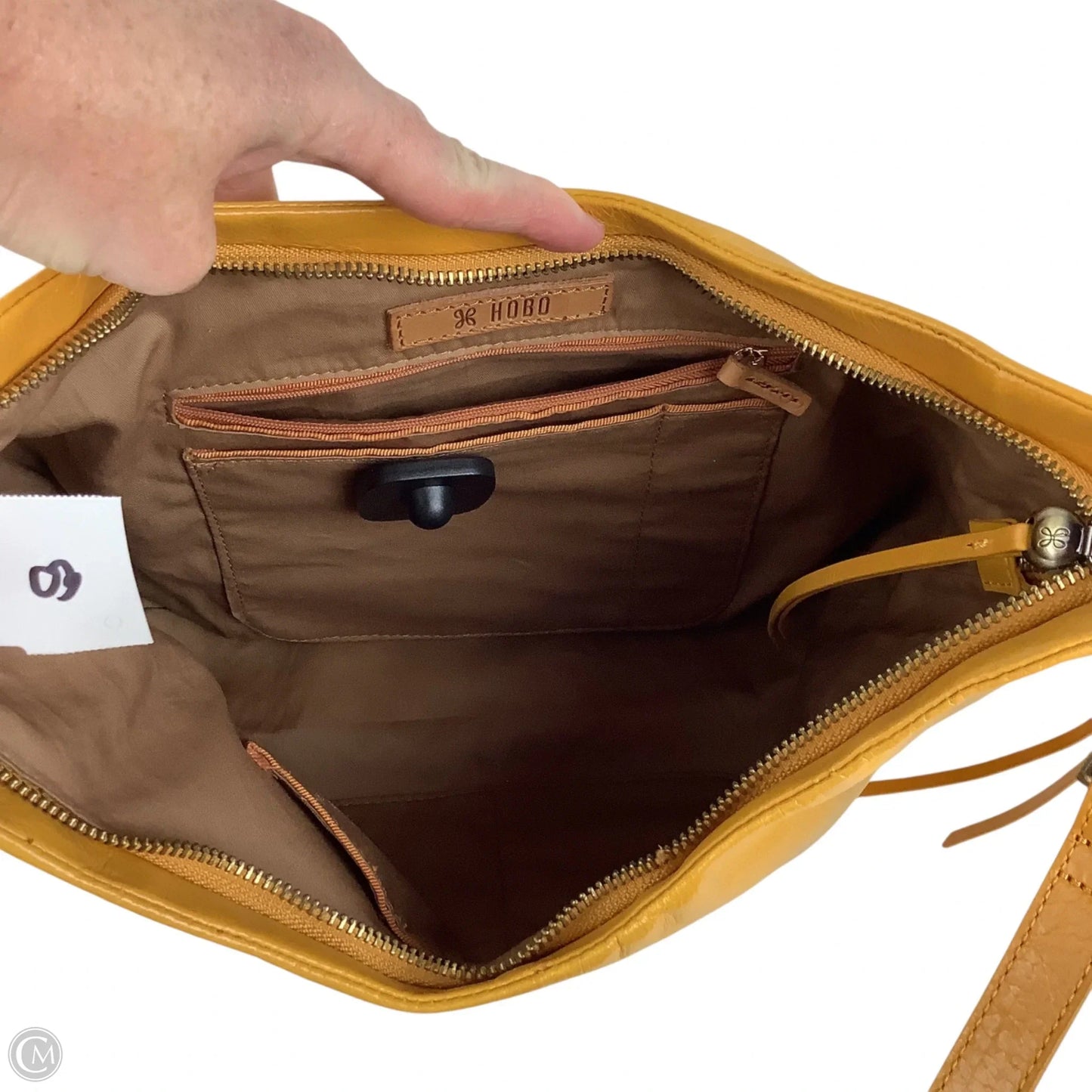 Handbag Leather By Hobo Intl, Size: Medium