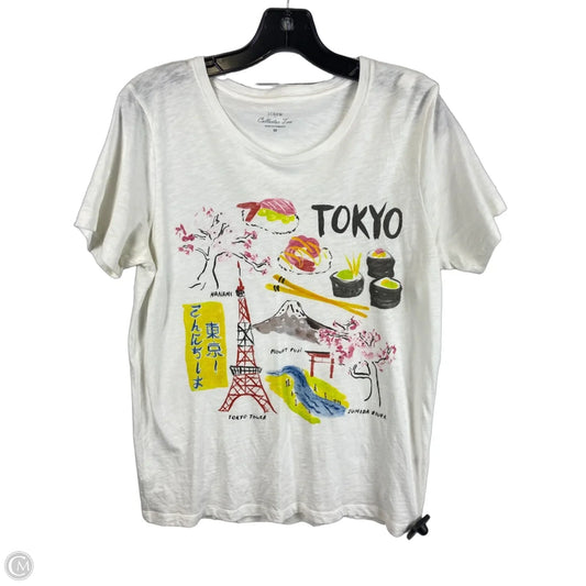 Top Short Sleeve Basic By J. Crew In Multi-colored, Size: M