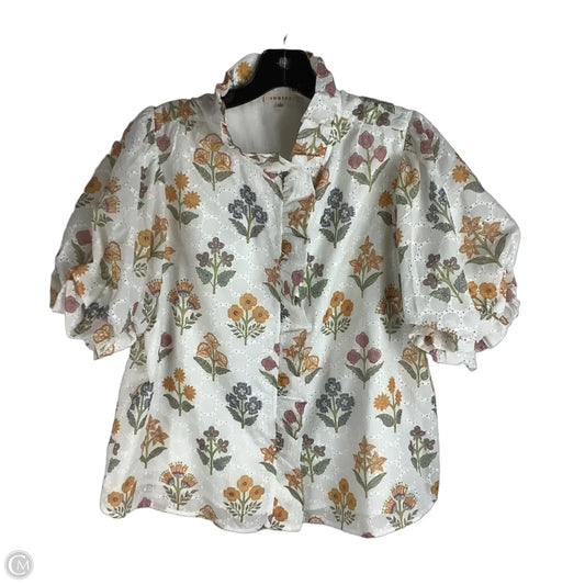Top Short Sleeve By Jodifl In Floral Print, Size: L