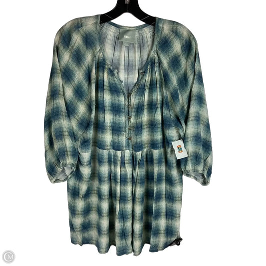 Top Long Sleeve By Maeve In Plaid Pattern, Size: S