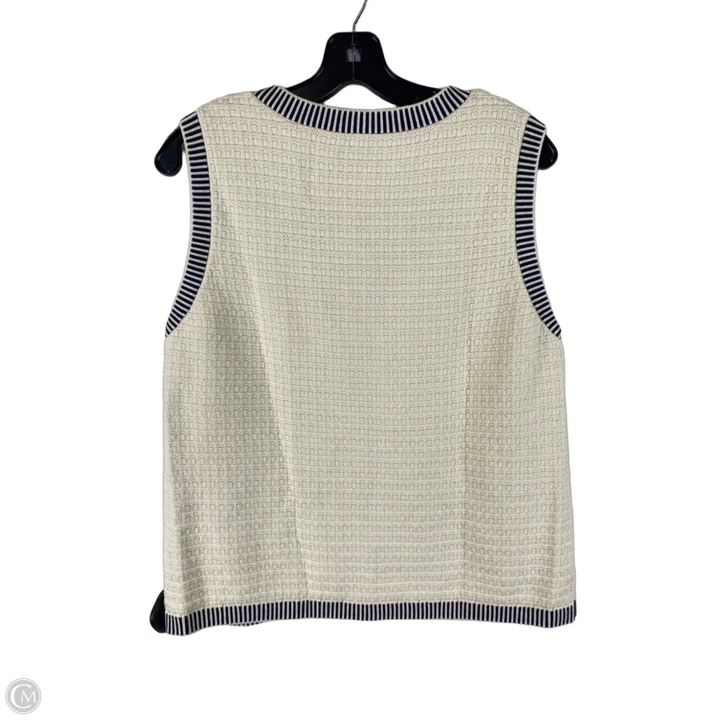 Vest Sweater By Talbots In Cream, Size: L