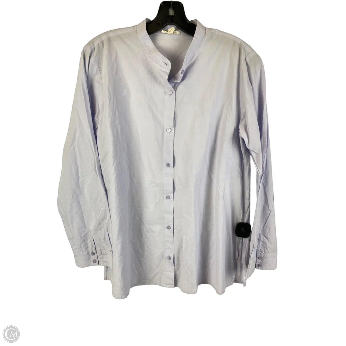 Top Long Sleeve By Eileen Fisher In Purple, Size: Xs